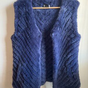 Love Token Blue Fur Vest | Size L